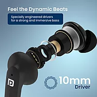 Portronics Twins S11 – Gaming TWS Earbuds, featuring Environmental Noise Cancellation (ENC), immersive sound, low latency, and a sleek blue design for an enhanced gaming experience.