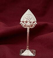 Silver Vel Symbol Stand Inspired by Lord Murugan