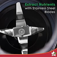 Wonderchef Nutri-blend Mixer Grinder Blender Champagne 500W 22000 RPM 3 Unbreakable Jars