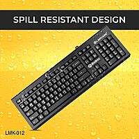 Lapcare LMK‑012 multilingual keyboard: 104 membrane keys, 10 M keystroke life, USB interface, spill‑resistant & rupee key support—ideal for Indian users.
