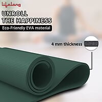 Lifelong Yoga mat for Women & Men EVA Material 4mm Anti-Slip Yoga Mat for Gym Workout