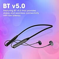 ZEBRONICS Zeb Evolve Wireless Bluetooth in Ear Neckband Earphone, Rapid Charge, Dual Pairing, Magnetic earpiece,Voice Assistant with Mic