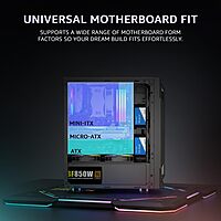 ZEBRONICS MYST Mid Tower Cabinet – White Gaming Case