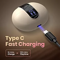 Portronics Twins 29 ANC – TWS Earbuds, 30H Battery Life, Active Noise Cancellation, Comfortable Fit, Stylish Beige Design, Perfect for Music Lovers and Calls, Seamless Connectivity, Lightweight.