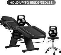 manual treatment chair black
