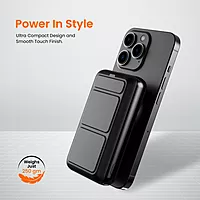 Portronics Wirecell 10 – 15W Wireless, 22.5W Wired-Black is a versatile charging solution, offering fast wireless charging up to 15W and wired charging at 22.5W for efficient power delivery.