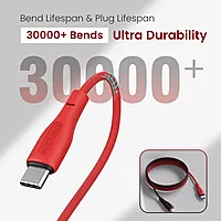 Portronics Hue X 20W Type C to 8-Pin Fast Charging Cable offers rapid charging and data transfer. Durable design ensures longevity. Compatible with various devices for efficient power delivery.