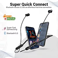Portronics Harmonics Z3 Bluetooth In-Ear Headset – V5.2, Magnetic, Metal Head | 30Hrs Play | Blue
