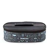 Borosil - Carry Fresh Stainless Steel Insulated Lunch Box Set of 2, 280 ml, Blue