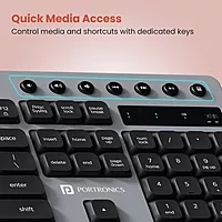 Portronics Key 10 Wireless Keyboard & Mouse Combo – Numeric Pad | Black | 1 Year Warranty