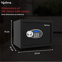 Lifelong Locker For Home&Office 34L-Digital Safe Locker Anti-Theft Alarm Electronic Keypad
