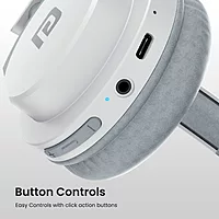 Portronics Muffs M2 Bluetooth Headphones – Enjoy 40 hours of playtime with superior sound quality, comfortable design, and seamless connectivity for an immersive audio experience on the go.