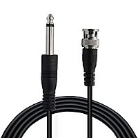 Male BNC to 6.35mm 1/4 Inch Male Audio Cable，TS Mono Plug to BNC Plug Bidirectional Connector Cable
