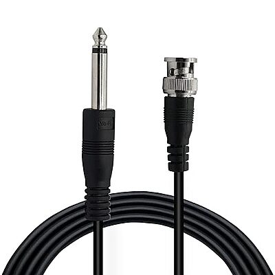 Male BNC to 6.35mm 1/4 Inch Male Audio Cable，TS Mono Plug to BNC Plug Bidirectional Connector Cable