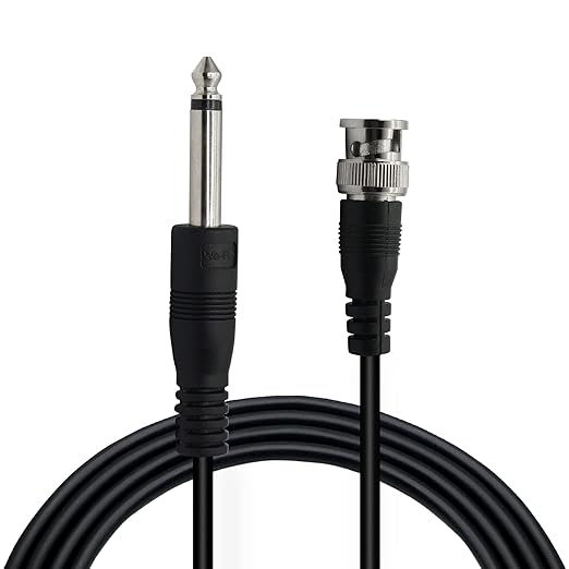 Male BNC to 6.35mm 1/4 Inch Male Audio Cable,TS Mono Plug to BNC Plug Bidirectional Connector Cable