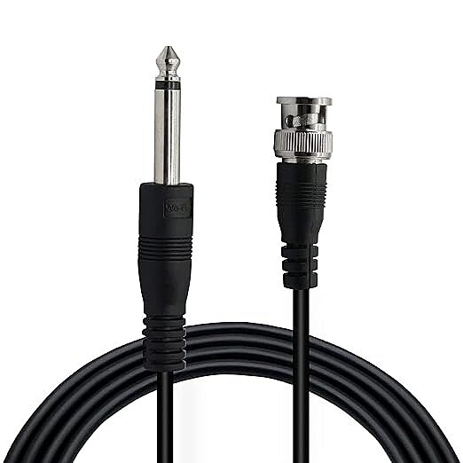 Male BNC to 6.35mm 1/4 Inch Male Audio Cable，TS Mono Plug to BNC Plug Bidirectional Connector Cable