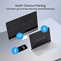 Portronics Bubble Dock Wireless Keyboard – Dual Connectivity 2.4GHz RF & Bluetooth 5.3 | Multi-Device Pairing | Built-in Tablet Holder | Rechargeable Battery