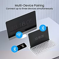 Portronics Bubble Dock Bluetooth + Wireless Keyboard  | Rechargeable | White | 1 Year Warranty