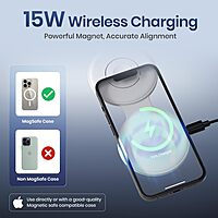 Portronics ChargeMate Trio 15W 3-in-1 Wireless Charger with 60W Type-C Cable | White