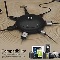 Portronics POR 1094 UFO Pro Home Charger – Fast Charging | Compact Design | Black