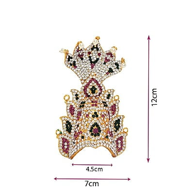 God Ornament Amman Face/Mugam with Naga Crown/Kireedom and Lotus Attigai