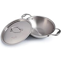 AGARO Regency Tri-Ply Steel Kadai, 2.75L Capacity, 26 cm  Stainless Steel