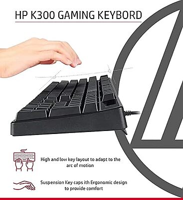 Open Box HP Wired USB Gaming Keyboard, K300