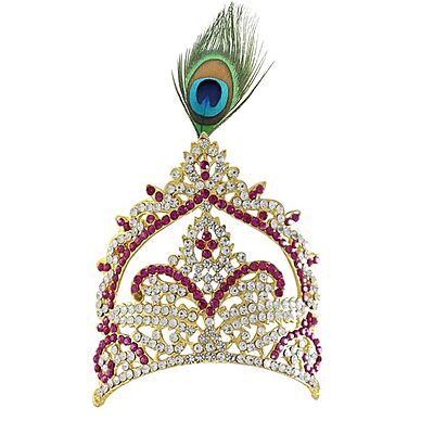 God Ornament God,Goddess Red Stone Crown(or) kireedam