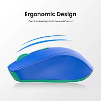 Portronics Toad 31 Wireless Mouse – 2.4GHz Connectivity | USB Receiver | 10m Working Distance | Ergonomic Design | Adjustable DPI | Auto Power Saving | Laptop & PC Compatible | Blue