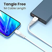 Portronics POR 1032 Konnect Core 2 Lightning Cable – 1m | 8 Pin | PVC | White