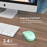Portronics Toad 25 Wireless Mouse, 2.4 GHz with USB Nano Dongle, 1200 DPI Optical Tracking, Ambidextrous for PC, MacBook, Laptop