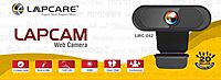 Lapcare Lapcam HD 720MP Webcam – 720p HD Video | Noise-Isolated Microphone | Wide Angle Lens | Low-Light Performance | USB Plug & Play | Black