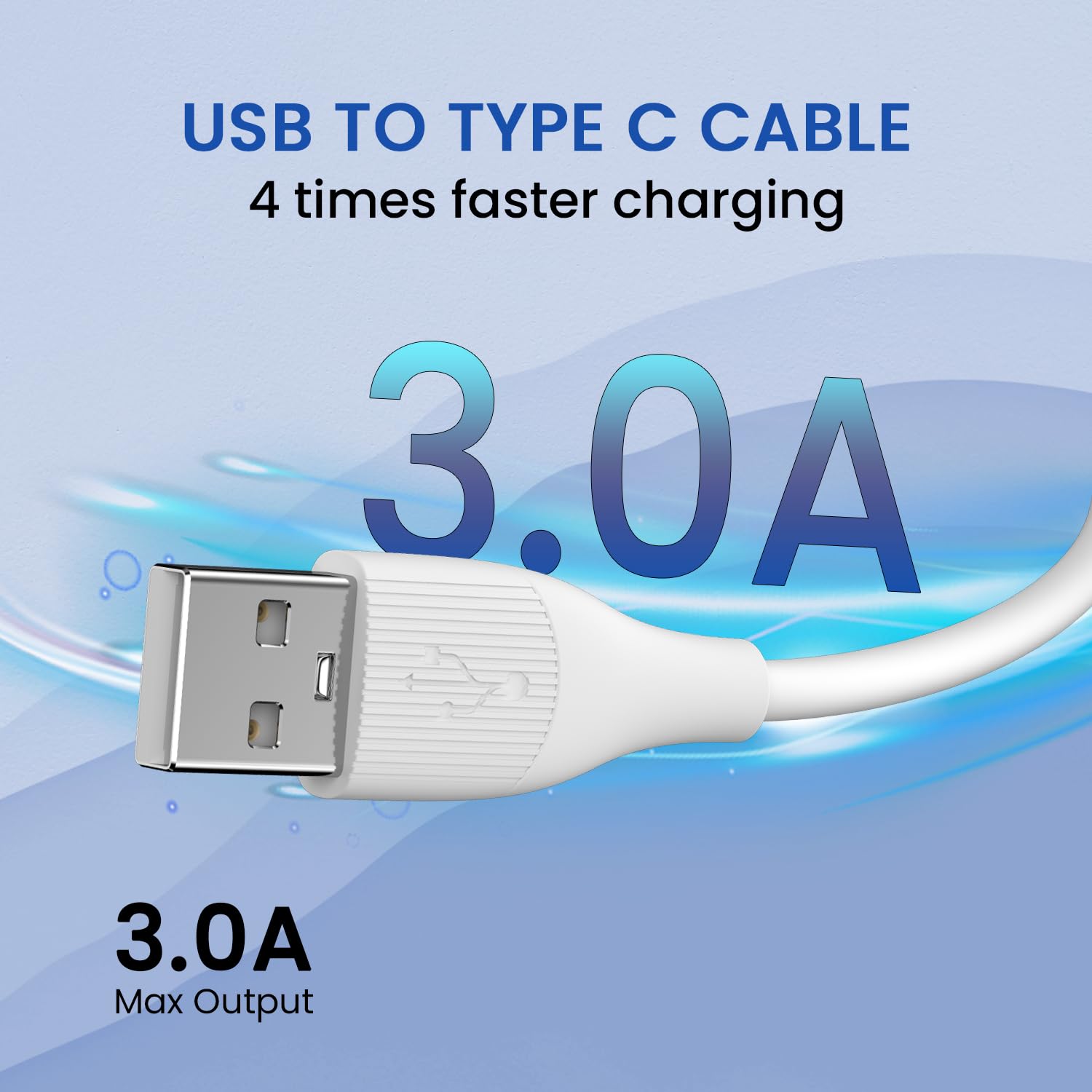 Portronics 2719 Silklink Lightning Cable – 3A USB-A to Lightning | Soft Silicon Cable | 1M | White