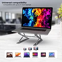 POR 1789 My Buddy K PRO Portable Laptop Metal Stand – Multi-Level | Silver | 1 Year Warranty