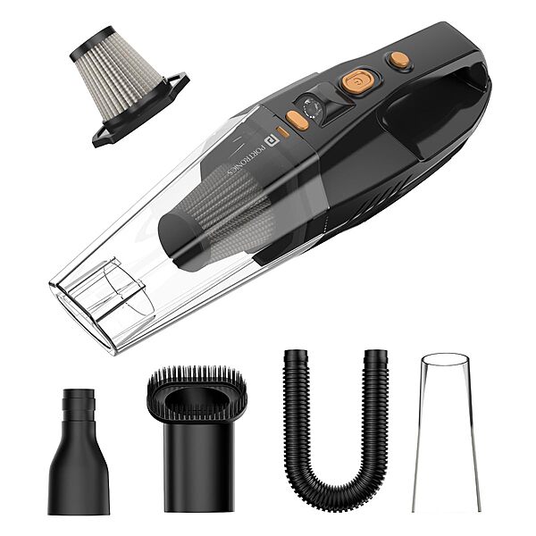 Portronics Mopcop Cordless Vacuum Cleaner – Black: Lightweight, powerful, cordless vacuum ideal for quick clean-ups with strong suction and sleek design.