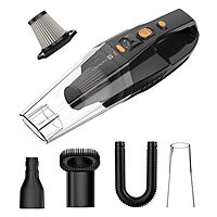 Portronics MOPCOP Vacuum Cleaner – Portable | LED Torch | Rechargeable | Black | 1 Year Warranty