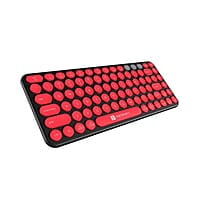 Portronics Bubble 2.0 Wireless Keyboard with Bluetooth + 2.4 GHz Receiver, Connect 3 Devices, Compact TKL Size, 10m Working Range