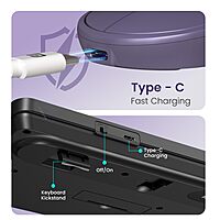 Portronics Key11 Purple Combo | BT 5.3, Type-C, Silent Keys, Ergonomic Design, Long Battery Life, Multi-Device Connectivity, Sleek Finish, Perfect for Home & Office Use, Easy to Carry.