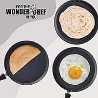Wonderchef Duralite Die-cast 28 cm Dosa Tawa 5 Layer Healthy Duramax Non-Stick Coating