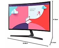 Samsung (59.8Cm) Fhd, 75 Hz, 1800R Monitor 24-Inch (LS24C334)