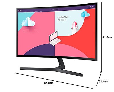 Samsung (59.8Cm) Fhd, 75 Hz, 1800R Monitor 24-Inch (LS24C334)
