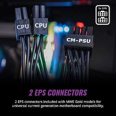 OpenBox COOLER MASTER MWE Gold V2 FM 750W A/UK Cable 750 Watts PSU  (Black)