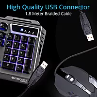 Zebronics Transformer One Keyboard & Mouse Combo offers a sleek design with multimedia keys, adjustable DPI, and ergonomic comfort. Perfect for gamers and professionals alike, enhancing productivity.