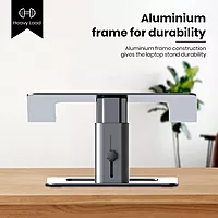 Portronics My Buddy K5 Laptop Stand – Metal Build | Extendable Design | Grey | 1 Year Warranty