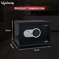Lifelong LLHSL08 22Litres Home Safe Electronic Locker with LED Light  Digital Security Safe for Home & Office