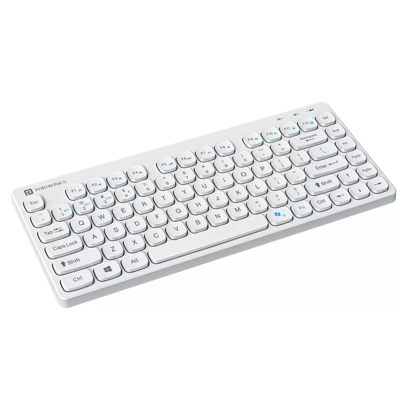 Portronics Wireless TKL Keyboard offers Bluetooth 5.3, compact design, responsive keys, long battery life, lightweight, and portable for convenience.