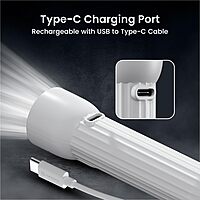 Portronics Eco Glow Mini LED Torch – White is a portable, bright, energy-efficient flashlight ideal for emergencies and outdoor adventures.