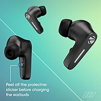 Zebronics Sound Bomb 7 Bluetooth TWS in Ear Earbuds with 40H Playtime, ENC Mic, Rapid Charge, Upto 50ms Gaming Mode, Flash Connect, Voice assistant, Smooth Touch Control, BT v5.2, Type C
