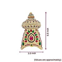 Srimathi Jewellers Deity God Jewelley Crown for all Gods and Goddesse | Exquisite Multi-Stone Crown - Perfect for Festivals and Celebrations |