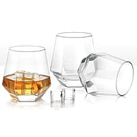 Treo by Milton Hexa On The Rocks Glass Tumbler, 6 Pc Set,300 ml Each,Transparent